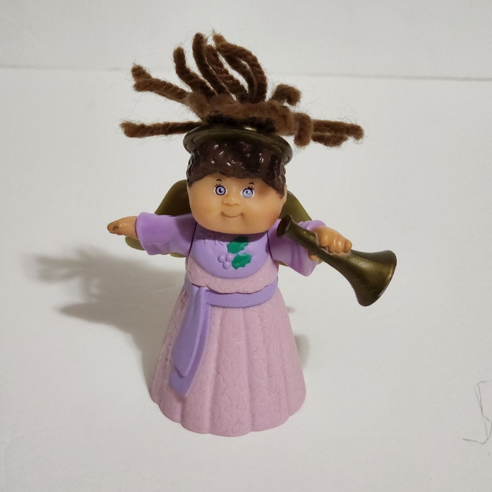 Vintage CPK Cabbage Patch Kids Angel Figure PVC Brown Yarn Hair 1994 3.5"